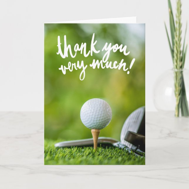 GOLF Greens Gratitude: Fairway Thank You Card (Front)