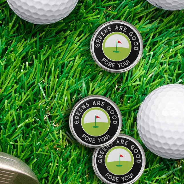 Golf Greens Humor Funny Saying Modern Ball Marker (Golf Greens Humor Funny Saying Modern Golf Ball Markers Golfling Gits For Him or Her)
