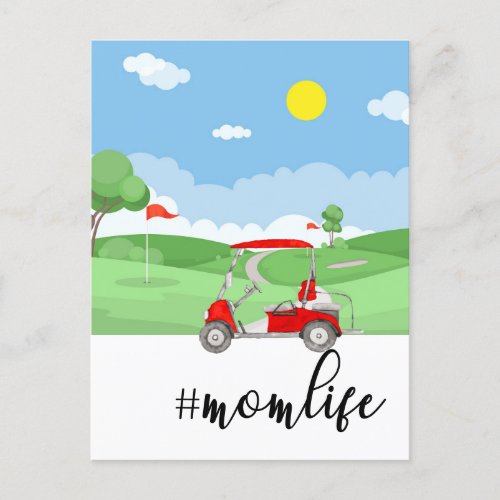 Golf greeting card with women golf mom