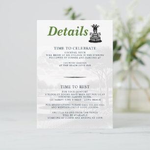 Golf Grooms Wedding Enclosure Card
