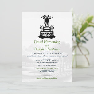 Golf Grooms Wedding Invitation