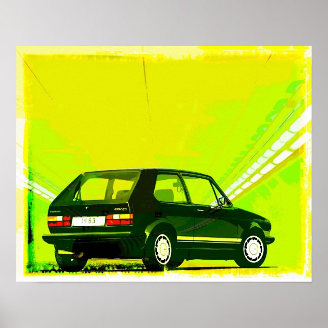 Golf GTi MkI Green Poster (Front)