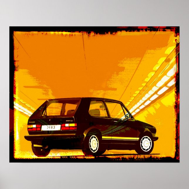 Golf GTi MkI Orange Poster (Front)