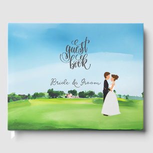 Golf guest book  for golfers Wedding Party