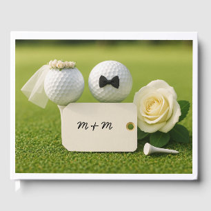 Golf Guest book golf ball for wedding party 