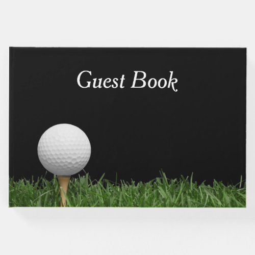 Golf Guest book on black background