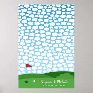 Golf Guest Book Poster - 200 Signatures