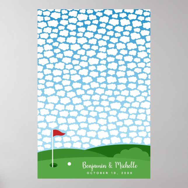 Golf Guest Book Poster - 250 Signatures (Front)