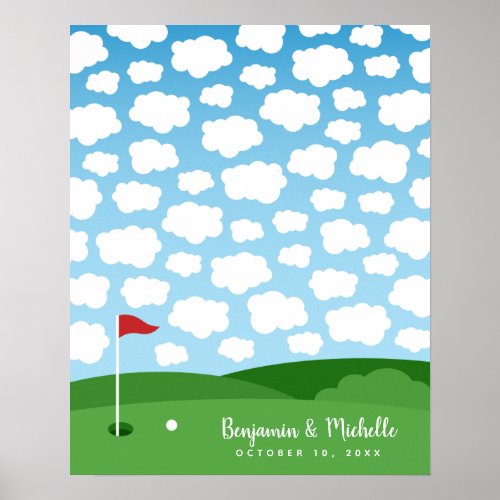 Golf Guest Book Poster _ 50 Signatures
