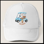 Golf Guy Cart Clubs Monogram Name Trucker Hat<br><div class="desc">Custom Cart Clubs with name and monogram hat --This is a great gift for all golf lovers -- simple and elegant. Personalize it with their initials/monogram. If you have any design questions or a special request,  please send an email to: charmdesignstudio@rcn.com</div>