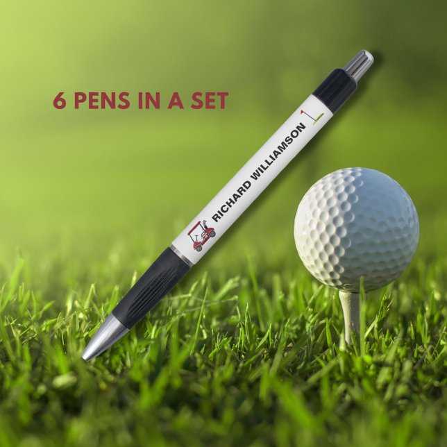 Golf Guy Cart Flag Personalized Name Pen (Creator Uploaded)