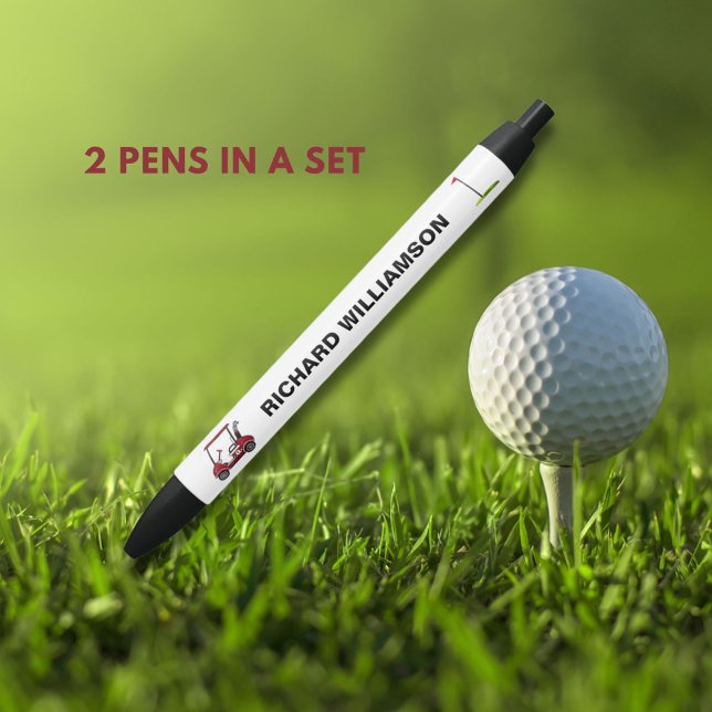 Golf Guy Cart Flag Personalized Name Pen (Creator Uploaded)