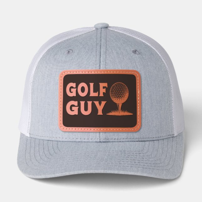 Golf Guy Leather Patch Hat (Front)
