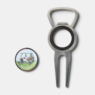 Golf Guy's Cart Clubs Custom Monogram Name Divot Tool