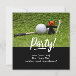 Golf Halloween themed for golfer Invitation