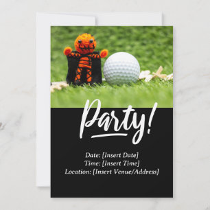 Golf Halloween themed for golfer Invitation