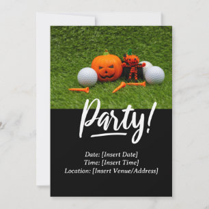 Golf Halloween themed for golfer Invitation