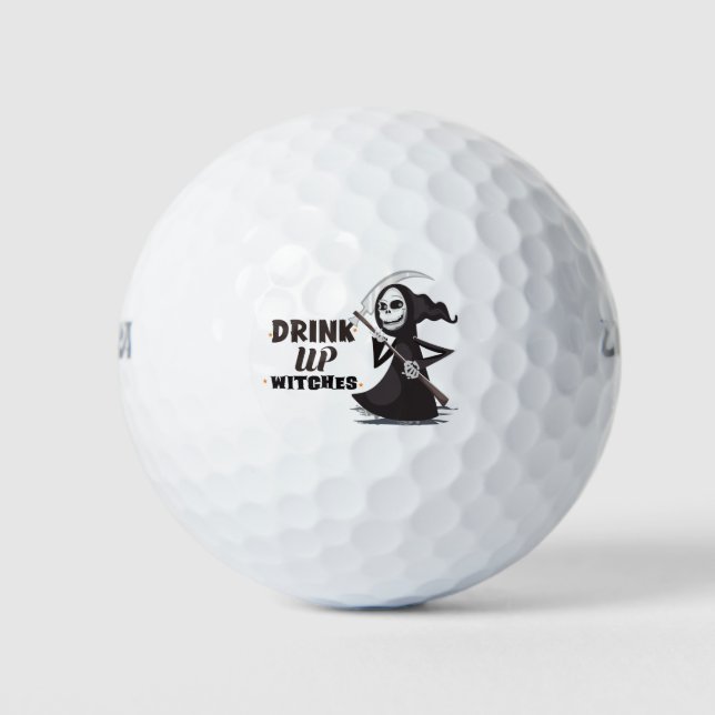 Golf Halloween with witch Golf Balls (Front)