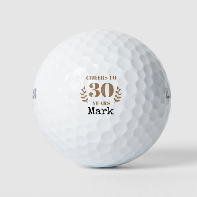 Golf Happy 30th Birthday for golfer  Golf Balls (Front)