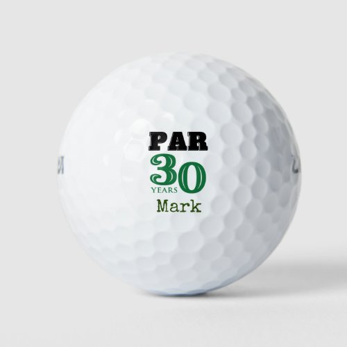 Golf Happy 30th Birthday for golfer  Par 30 years Golf Balls