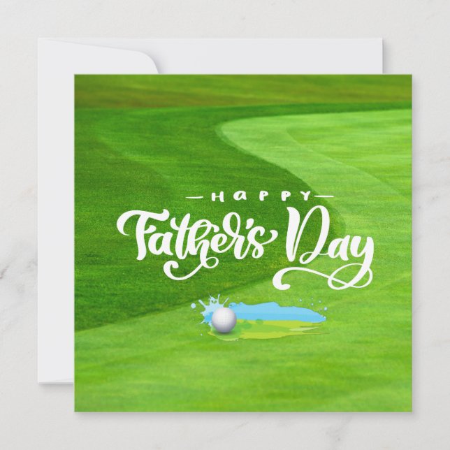 Golf happy father's day at golf course with ball  (Front)