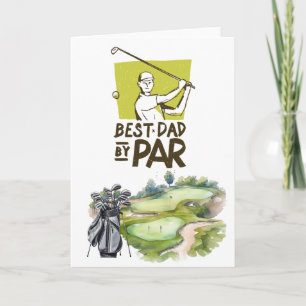 Golf Happy Father's Day best dad by par Card