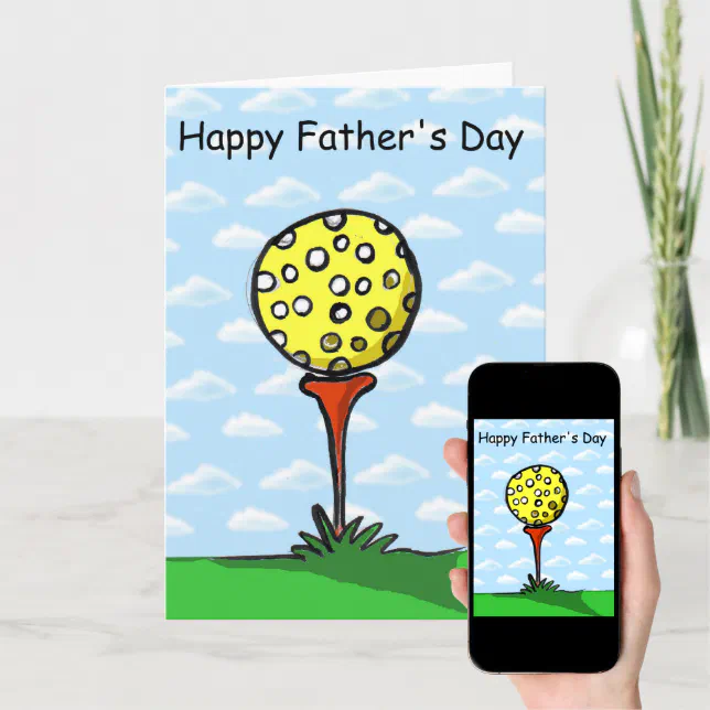 golf, Happy Father's Day Card | Zazzle