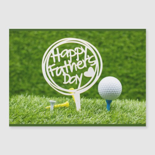 Golf Happy Fathers Day with golf ball on green 