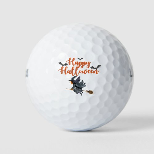 Golf Happy Halloween witch flying  Golf Balls