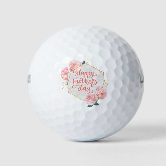 Golf happy Mother's Day golf mom Balls (Front)