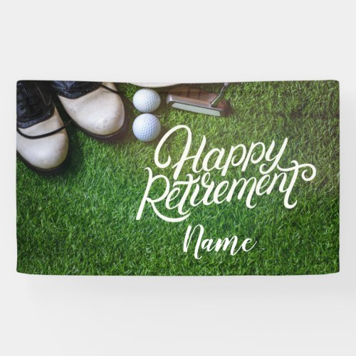 Golf happy retirement  banner