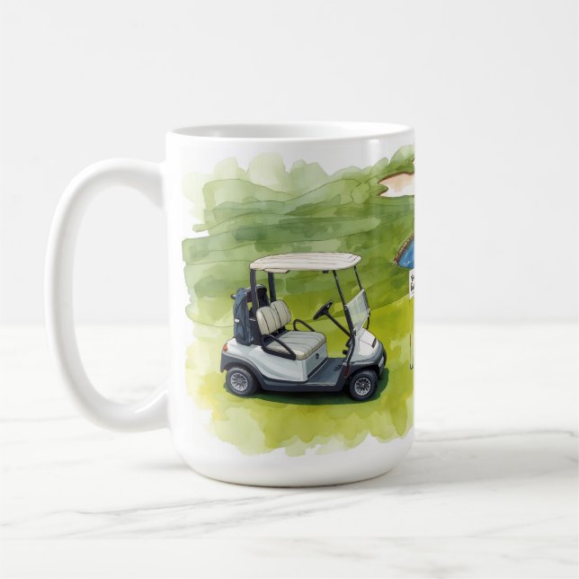 Golf Happy Retirement golf themed for golfer Coffee Mug (Left)