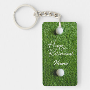 Golf Happy Retirement Keychain