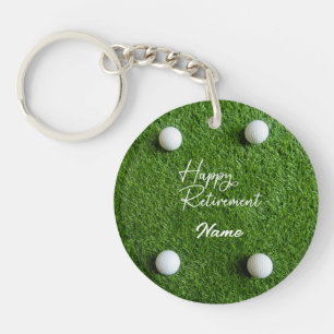 Golf Happy Retirement  Keychain