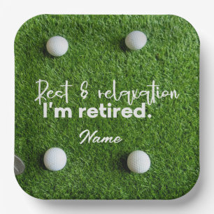 Golf Happy Retirement Queen has retired Paper Plat Plates