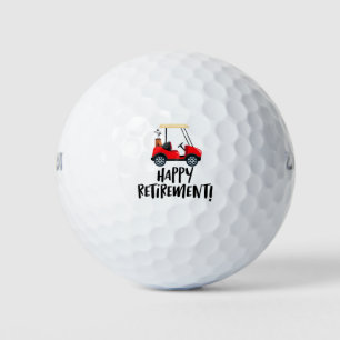 Golf Happy Retirement with golf cart Balls