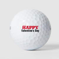 Golf Happy Valentine's Day with Funny Face letters