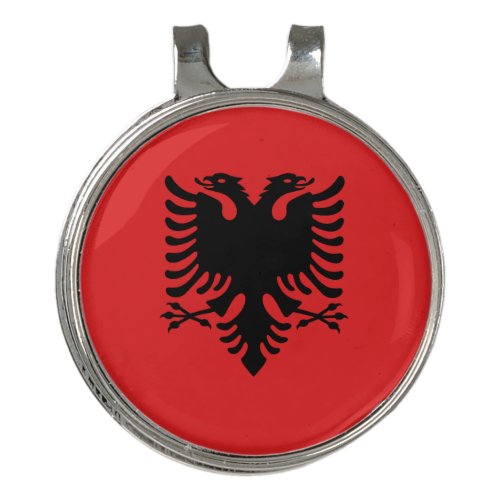 Golf Hat clip and Ball Marker Albania flag