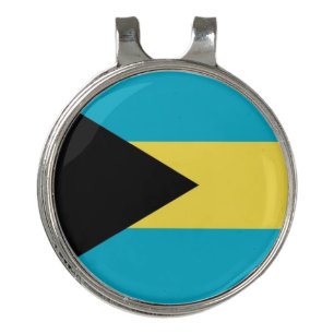 Golf Hat clip and Ball Marker Bahamas Flag
