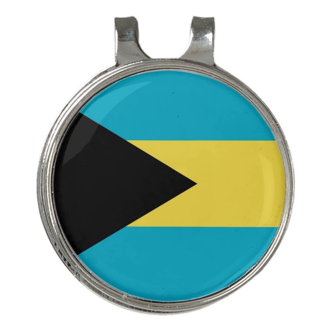 Golf Hat clip and Ball Marker Bahamas Flag (Front)