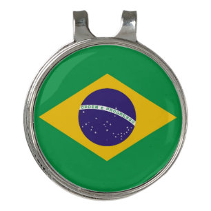 Golf Hat clip and Ball Marker Brazil Flag