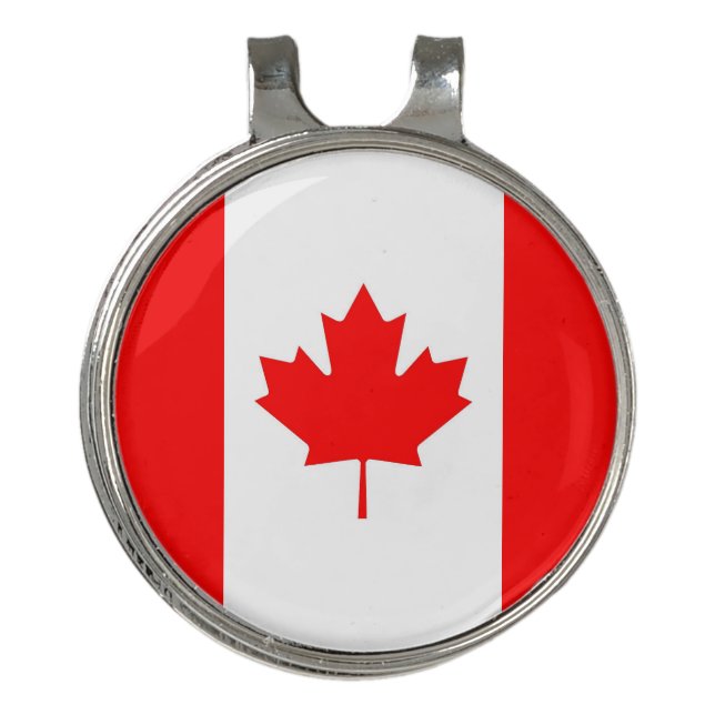 Golf Hat clip and Ball Marker Canada Flag (Front)
