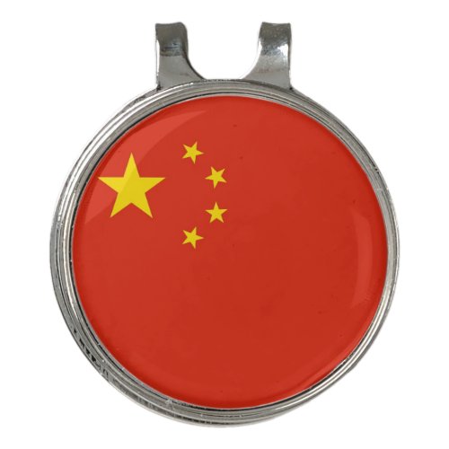 Golf Hat clip and Ball Marker China Flag