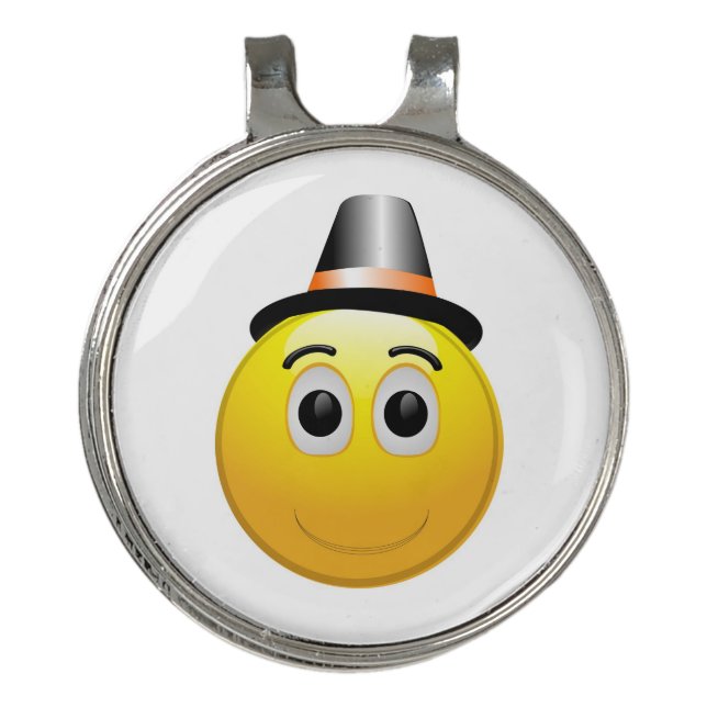 Golf Hat Clip and Ball Marker clipart template (Front)