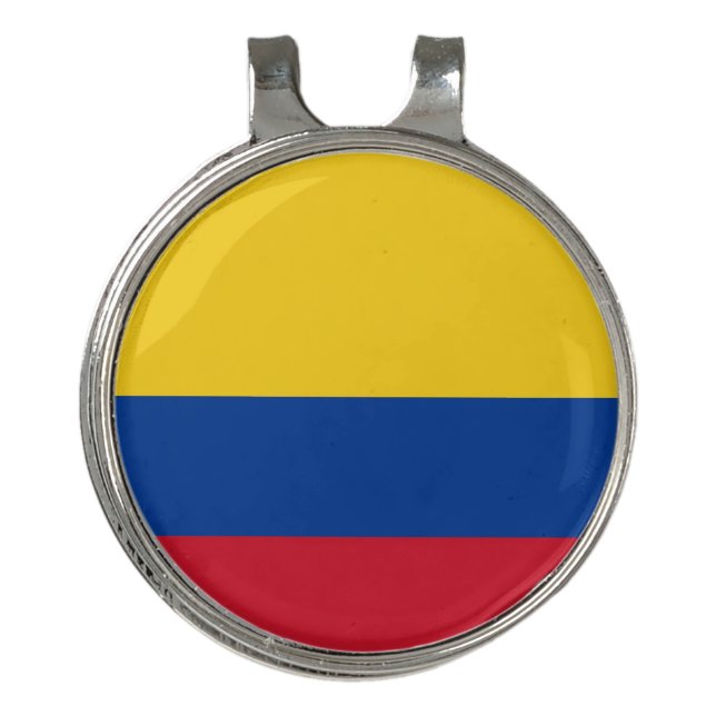 Golf Hat clip and Ball Marker Colombia Flag (Front)
