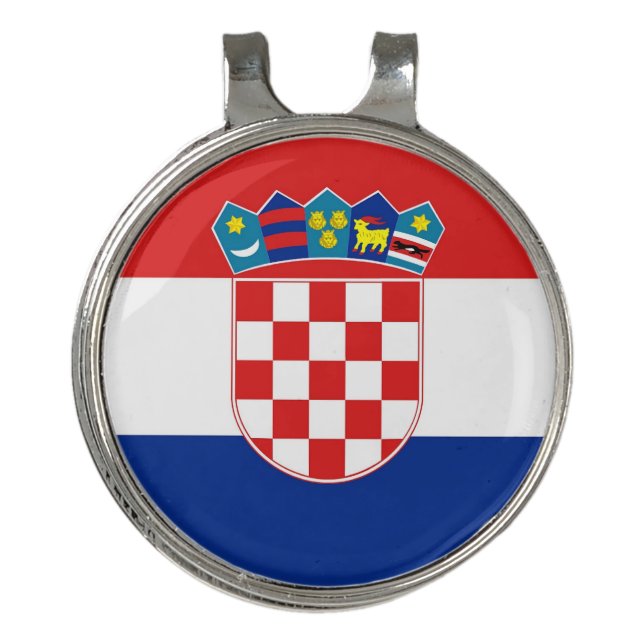Golf Hat clip and Ball Marker Croatia Flag (Front)