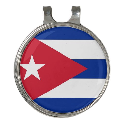 Golf Hat clip and Ball Marker Cuba Flag