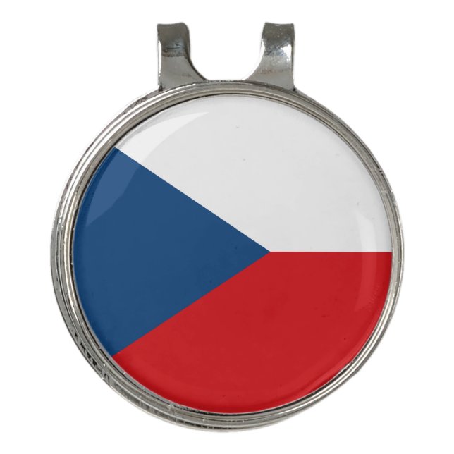 Golf Hat clip and Ball Marker Czechia Flag (Front)