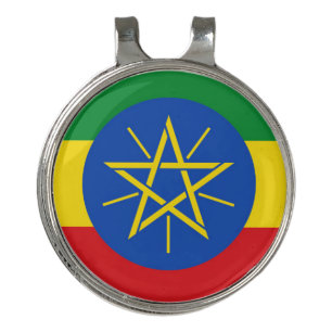 Golf Hat clip and Ball Marker Ethiopia Flag