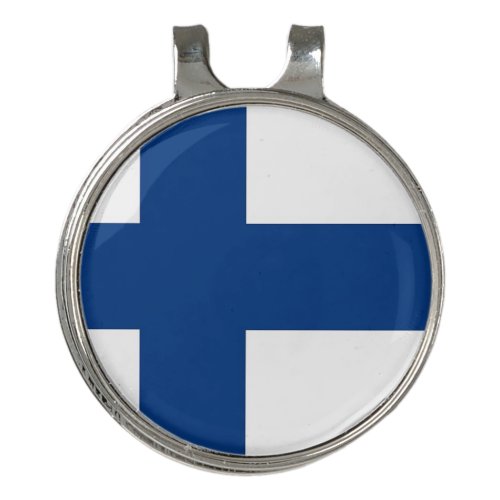 Golf Hat clip and Ball Marker Finland Flag